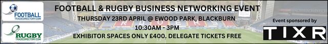10 Days to Go Until Our Football & Rugby Business Networking Event Kicks Off at Ewood Park