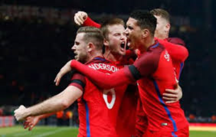 England celebrate germany win