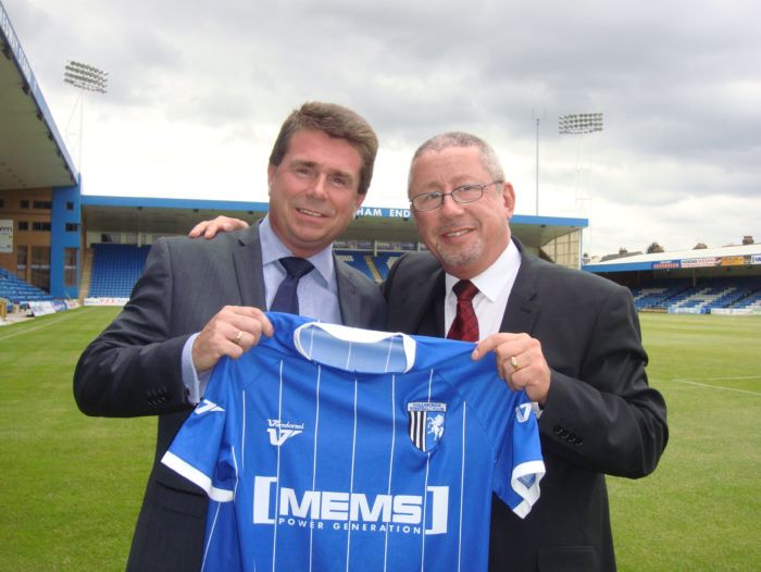 LEFT Adam Elliott, CEO Lindley Group & Paul Scally, Chairman Gillingham FC