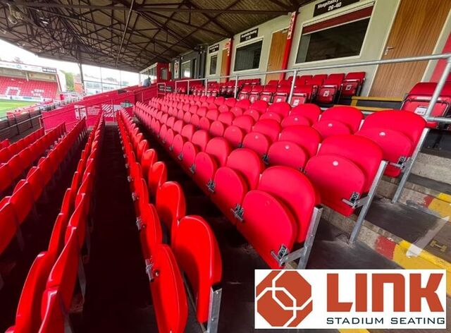 Link Stadium Seating Complete Seating Upgrade at Cheltenham Town
