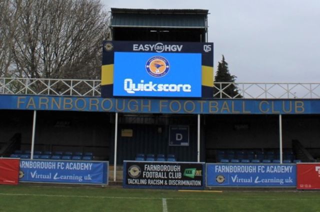 Quickscore announced as Farnborough's new shirt sponsor