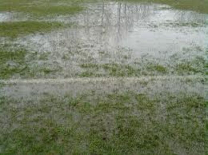 waterlooged pitch